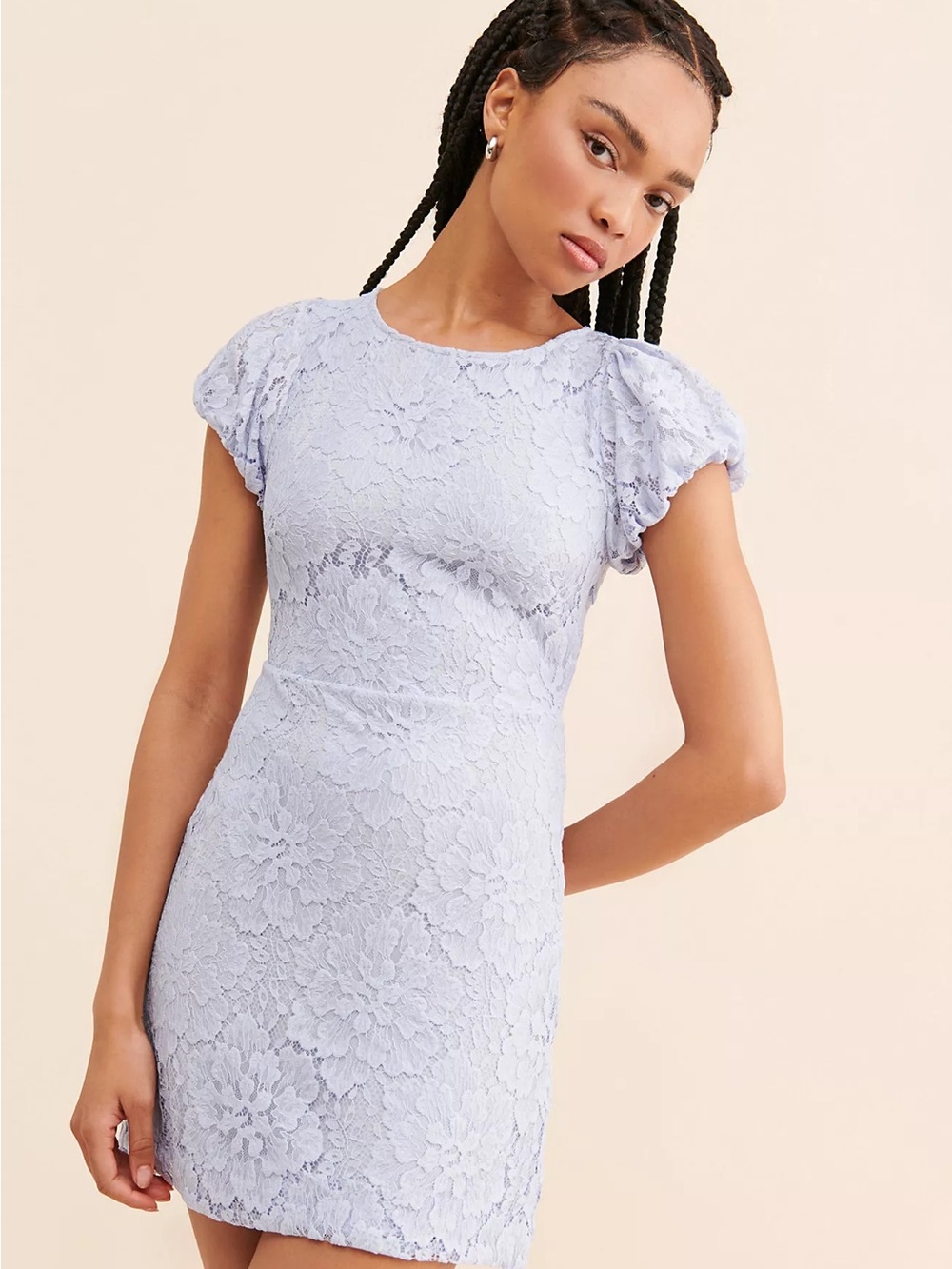 Free People NWOT Hailee Lace Mini Dress Size Large
